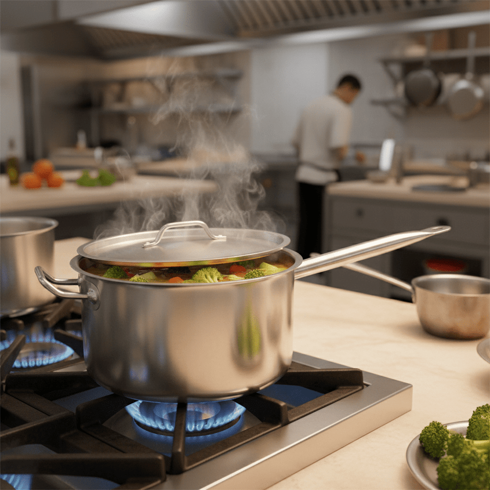 KRD Professional Stainless Steel 7.9L Saucepan 260 x150mm YD-26150D