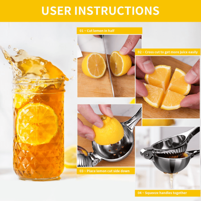 KRD Manual Lemon Squeezer Heavy Duty Citrus Hand Press