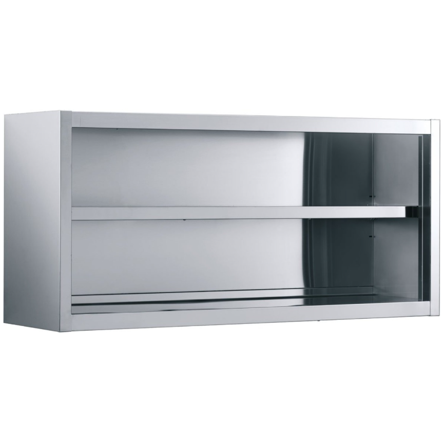 KRD Wall cabinet Open Stainless steel Width 1400mm Depth 400mm THWOR144
