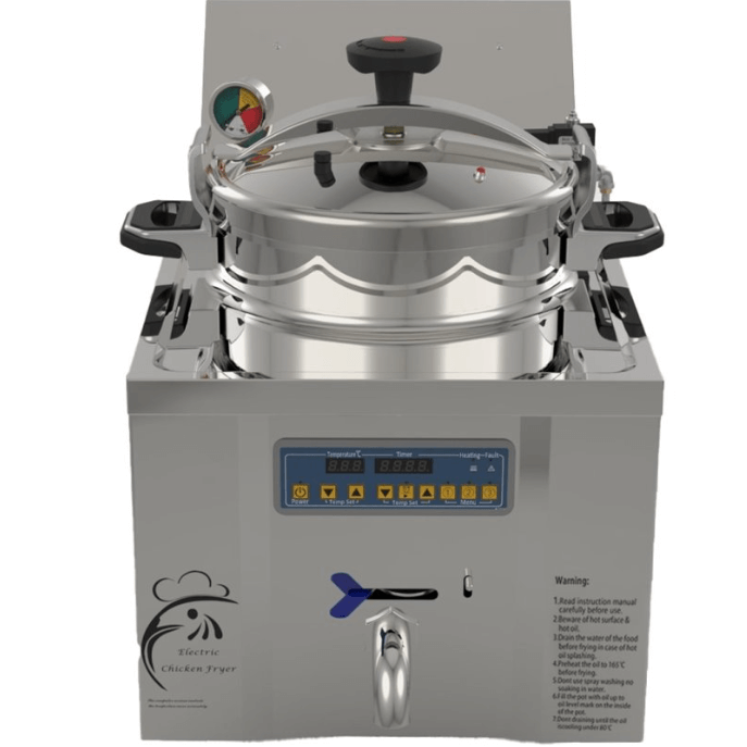 KRD Commercial Electric Countertop Pressure Fryer Fried Chicken 22 Litres MZ22
