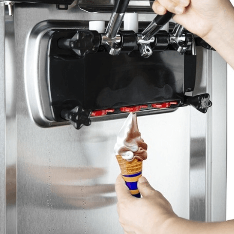 KRD Three Flavour Soft Serve Ice Cream & Frozen Yoghurt Machine with Air Pump Function 20-25L/H