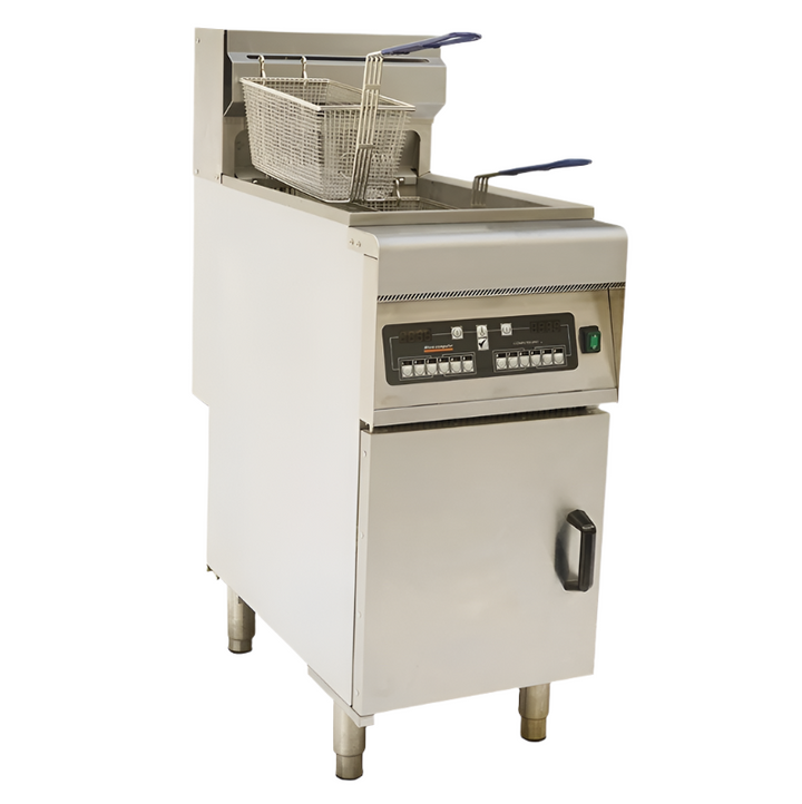 KRD Digital Twin Basket Professional Free standing Electric Fryer Single tank 28 litres 18kW DF28LD