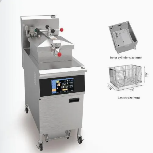 KRD Commercial 4 Head Pressure Fryer Digital Touchscreen controls LCD Panel 24 litres 13.5kW Standing PFE1000