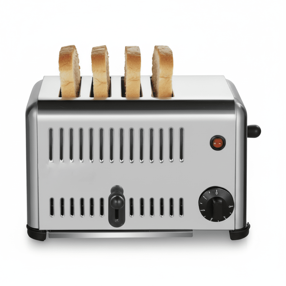 KRD Commercial 4 Slice Toaster Electric stainless steel HET4