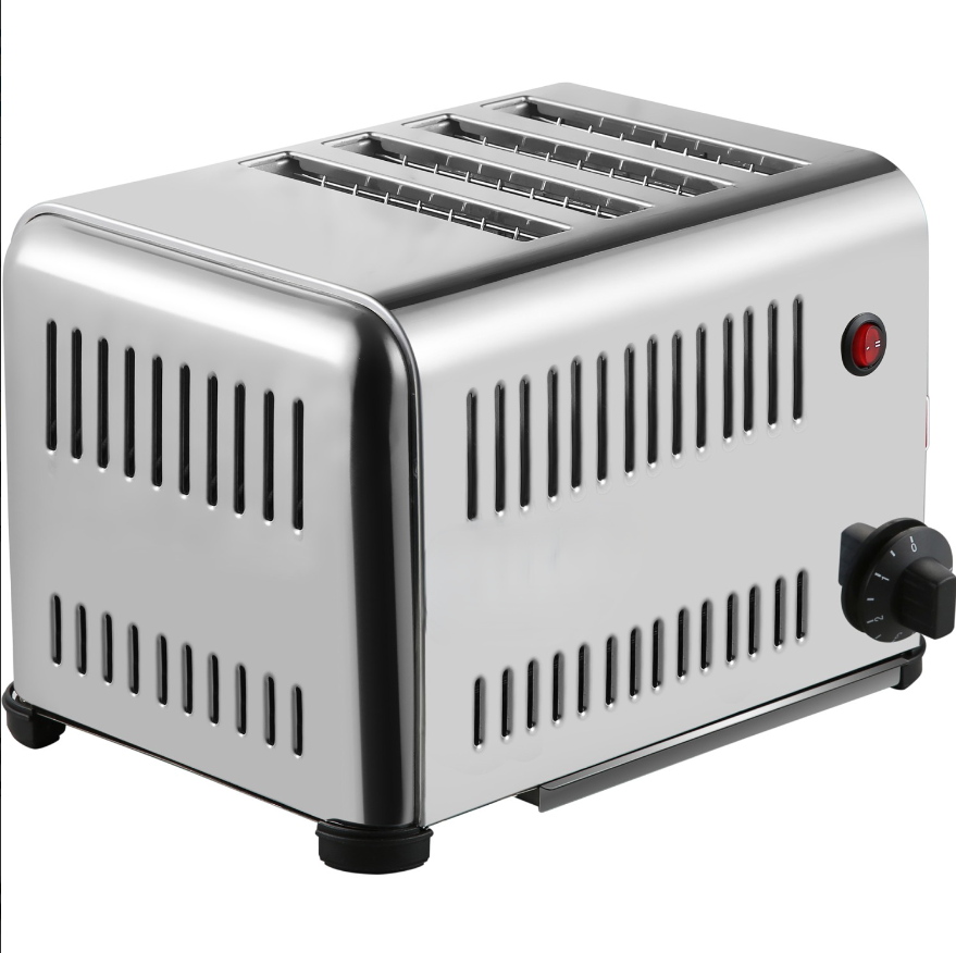 KRD Commercial Electric 4 Slice Toaster stainless steel HET4