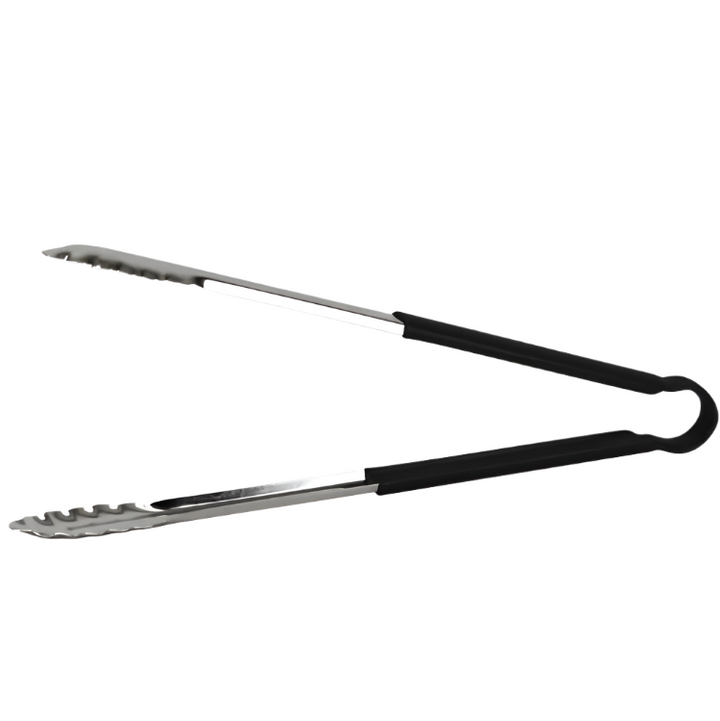 KRD Colour Coded Black Utility Serving Tongs clip 380mm 15"