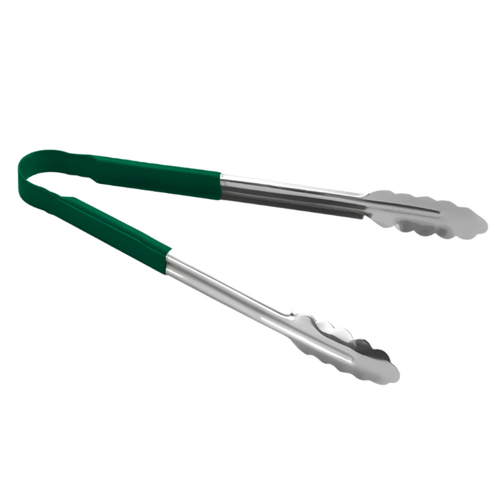 KRD Colour Coded Green Utility Serving Tongs clip 380mm 15"