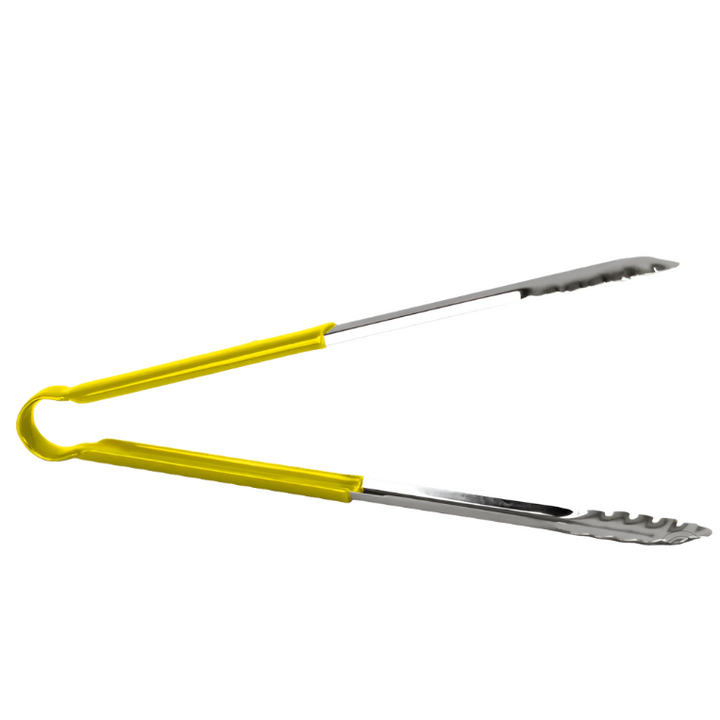 KRD Colour Coded Yellow Utility Serving Tongs clip 380mm 15"