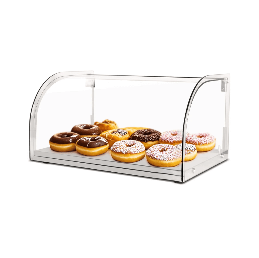 KRD Neutral Display Case Curved Glass 555x380x303mm 25 Litres XCZ25L