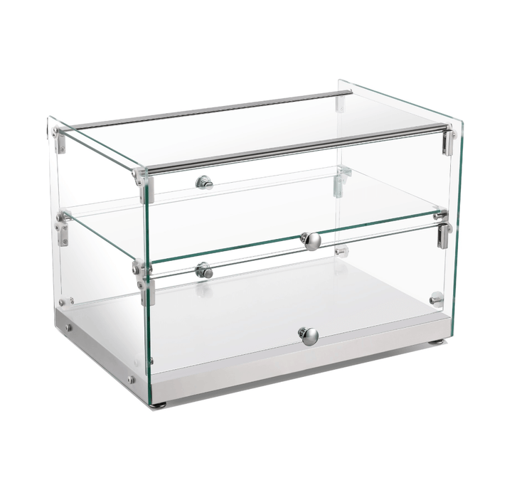 KRD Grab & Go Neutral Display Case 2 Tier 555x361x368mm 50 Litres XCZ50L