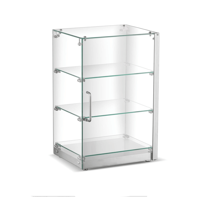 KRD Neutral Display Case Glass 3 Tier 406x350x618mm 60 Litres XCZ60L