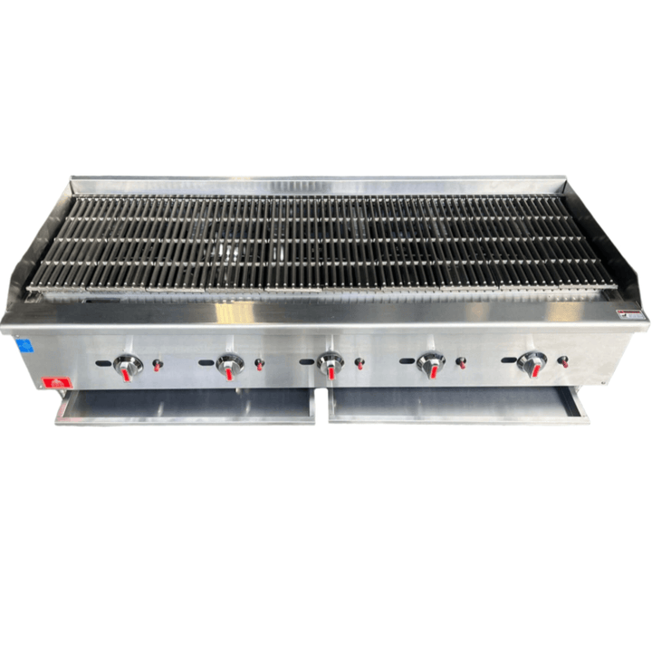 KRD Professional Gas Chargrill 5 burners 37.5kW 150cm Quintuple Control ECB60S