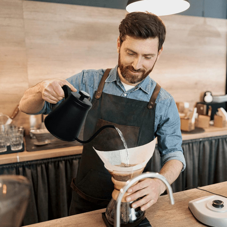 KRD Pour Over Stovepot Gooseneck Coffee Kettle with Thermometer 800ml