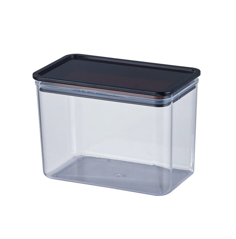 Small KRD Glass Food sealed box with a black lid for efficient food storage and freshness.