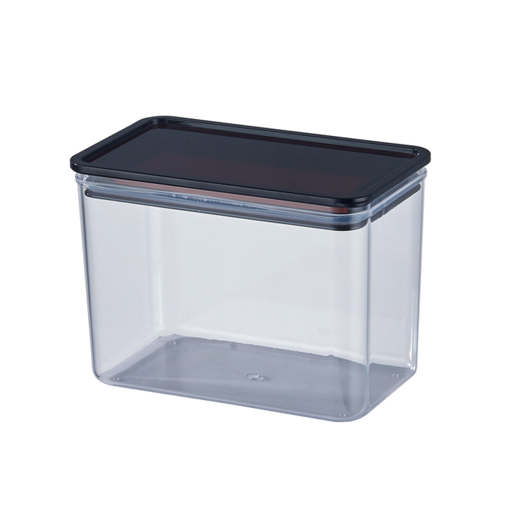 Small KRD Glass Food sealed box with a black lid for efficient food storage and freshness.