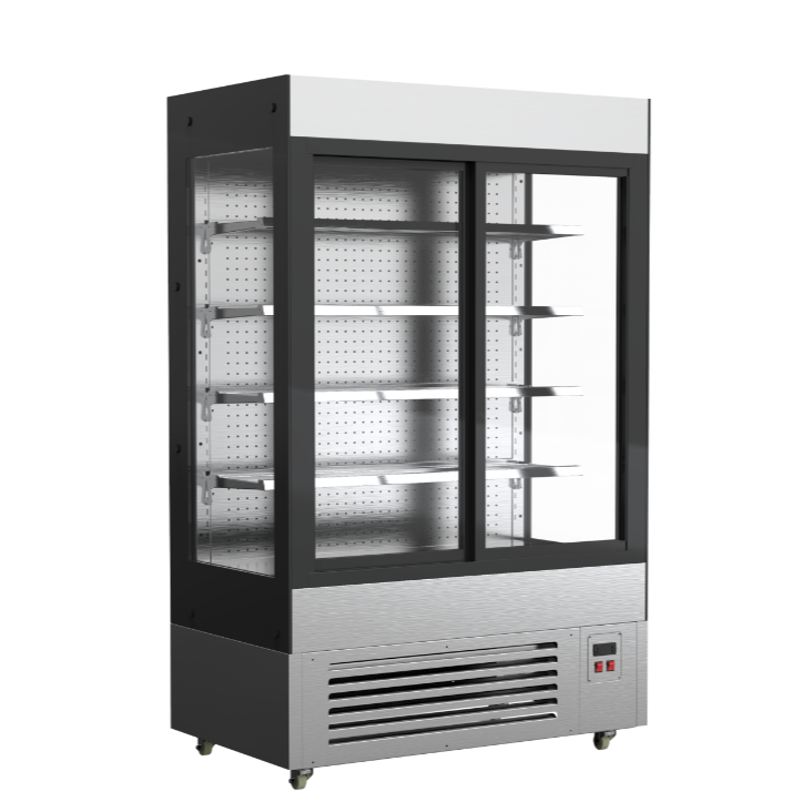 KRD Multideck Wall Cabinet Display Fridge 2 Sliding Doors 720 litres 4 shelves 1200mm