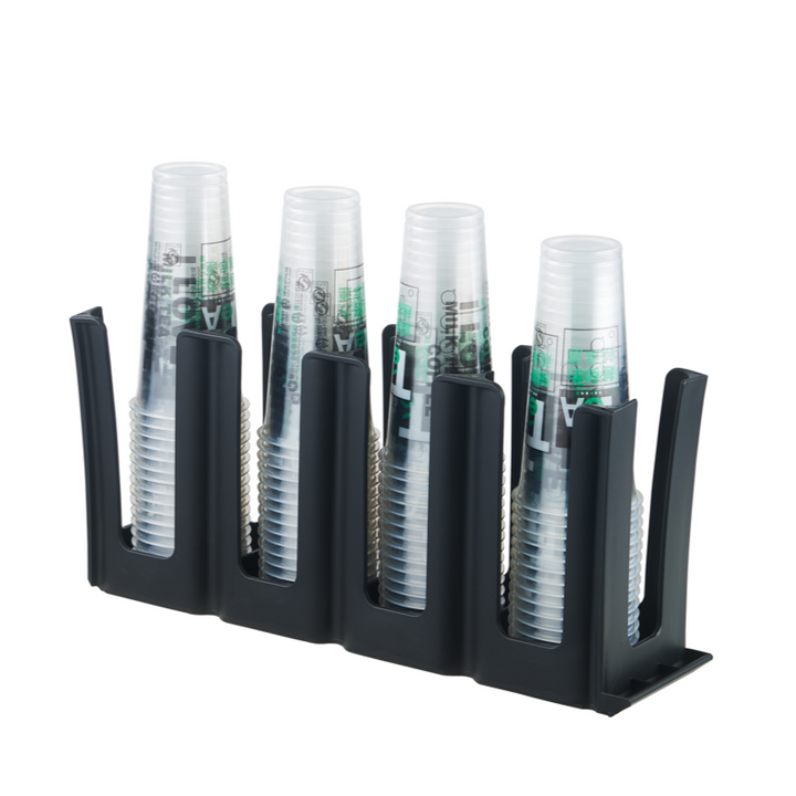 Flat Cup Holder 4-Slots Polypropylene