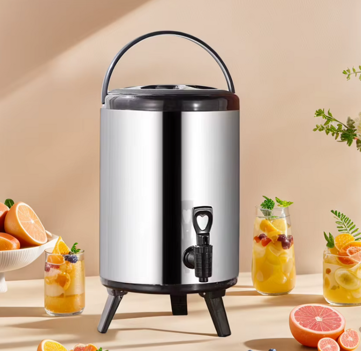 KRD Commercial Double wall Stainless Steel Beverage Dispenser 6 Litres