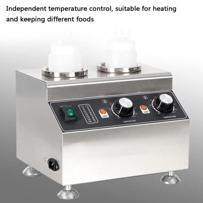 KRD Commercial Two-Bottle Electric Sauce Warmer Stainless HSW312