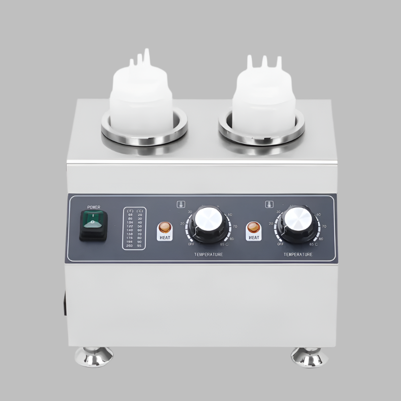 KRD Commercial Two-Bottle Electric Sauce Warmer Stainless HSW312