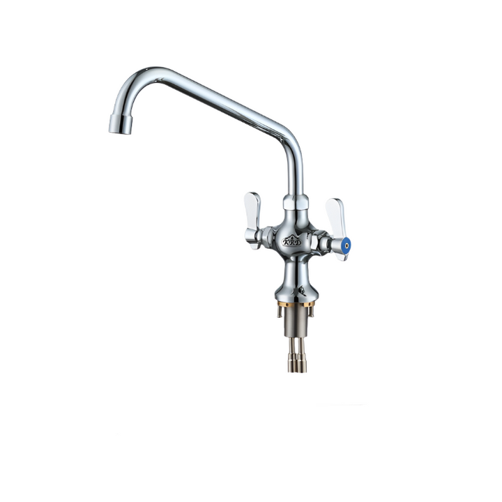 KRD Basin Mixer Tap with Stainless Steel Spout Double Lever Chrome KF1109CTU04