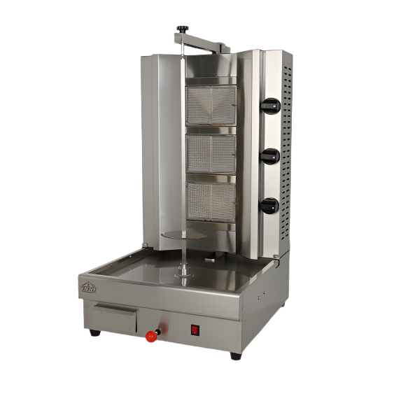 KRD Professional Gyros/Kebab grill Gas Movable body 3 Burners