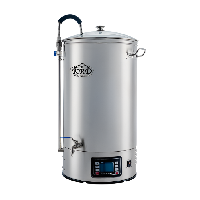 KRD Commercial All-in-One Grain Brewing Kettle 60 Litres Stainless Steel KWB60LB
