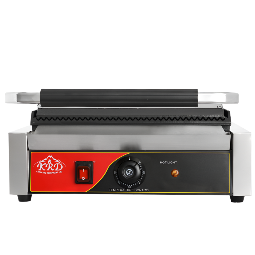 KRD Heavy Duty Extra Large Panini Contact grill Smooth 2.2kW OP812B