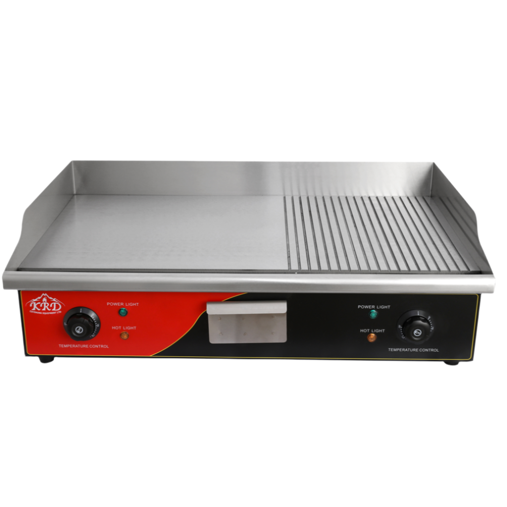 KRD Commercial Griddle Smooth/Ribbed 730x470x240mm 4.4kW Electric OP822