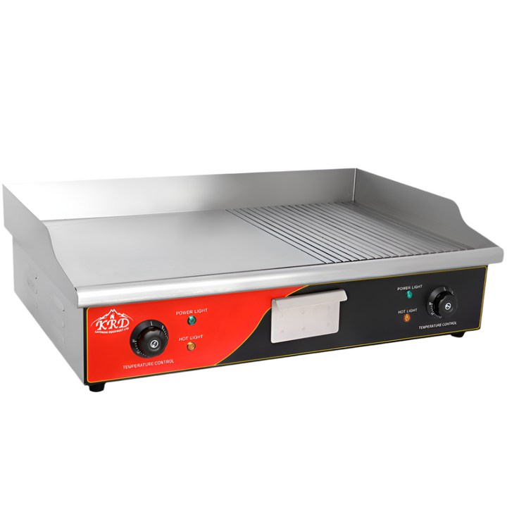 KRD Commercial Griddle Smooth/Ribbed 730x470x240mm 4.4kW Electric OP822