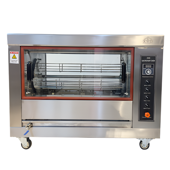 KRD Commercial Digital Gas Chicken Rotisserie Oven 4 baskets 12-16 chickens Countertop CY368
