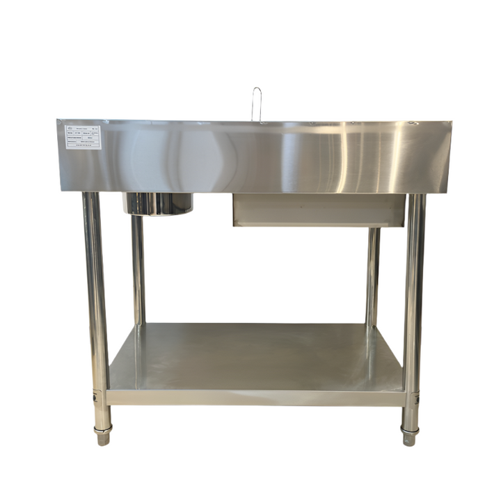 KRD Stainless Breading Table with Round & Square Basins 1000x690x910mm CY100