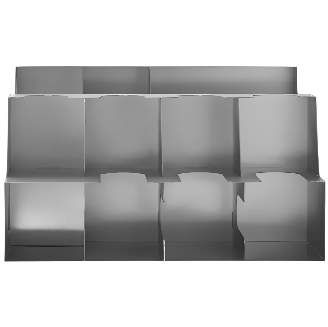 KRD Stainless Steel 2 Tier Cup Holder / Dispenser Φ100mm Cups 7 Stacks 62006