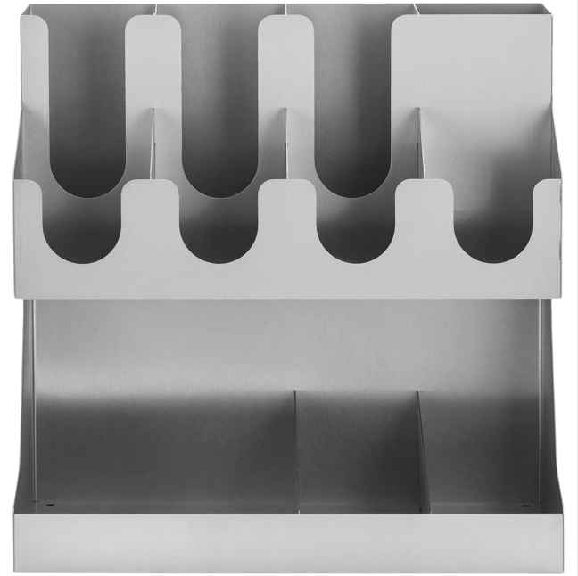 KRD Stainless Steel 2 Tier Cup Holder / Dispenser Φ100mm Cups 7 Stacks 62006