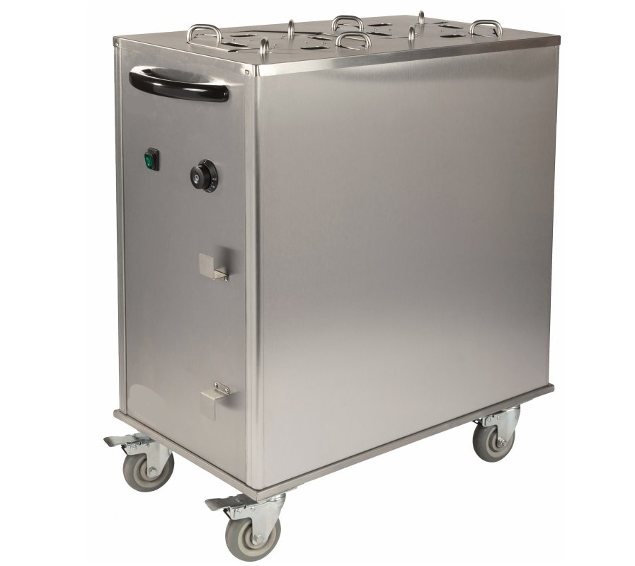 KRD Professional Mobile Heated Plate Lowerator 80 plates Ø300mm PL2C