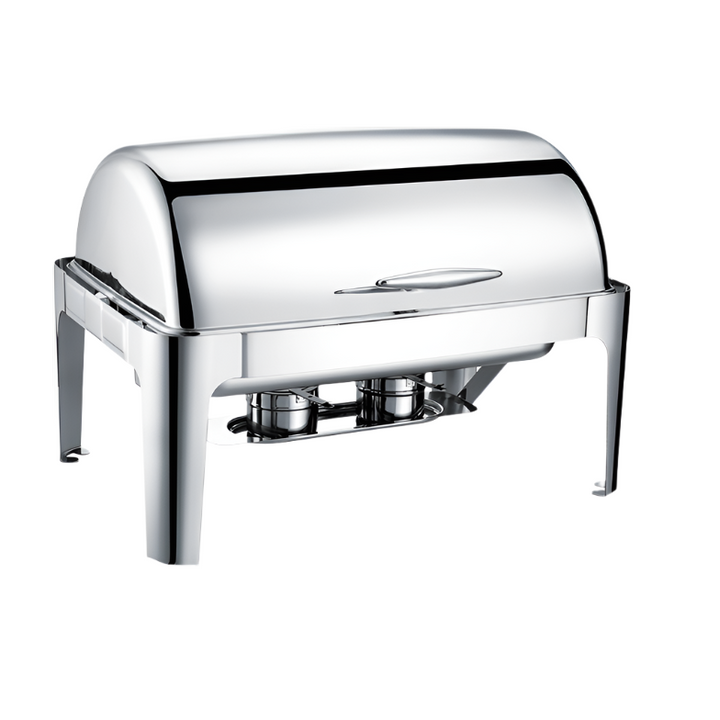 KRD Professional Roll top Chafer GN1/1 Stainless steel Mirror polish 9 litres DTC1104