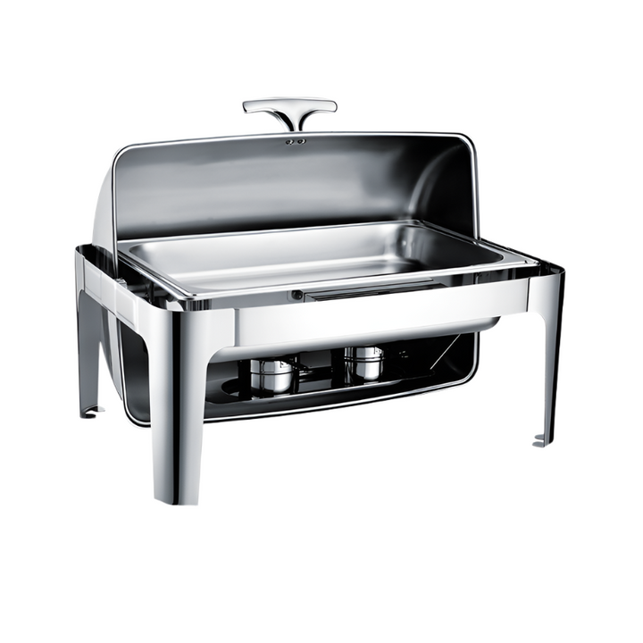 KRD Professional Roll top Chafer GN1/1 Stainless steel Mirror polish 9 litres DTC1104