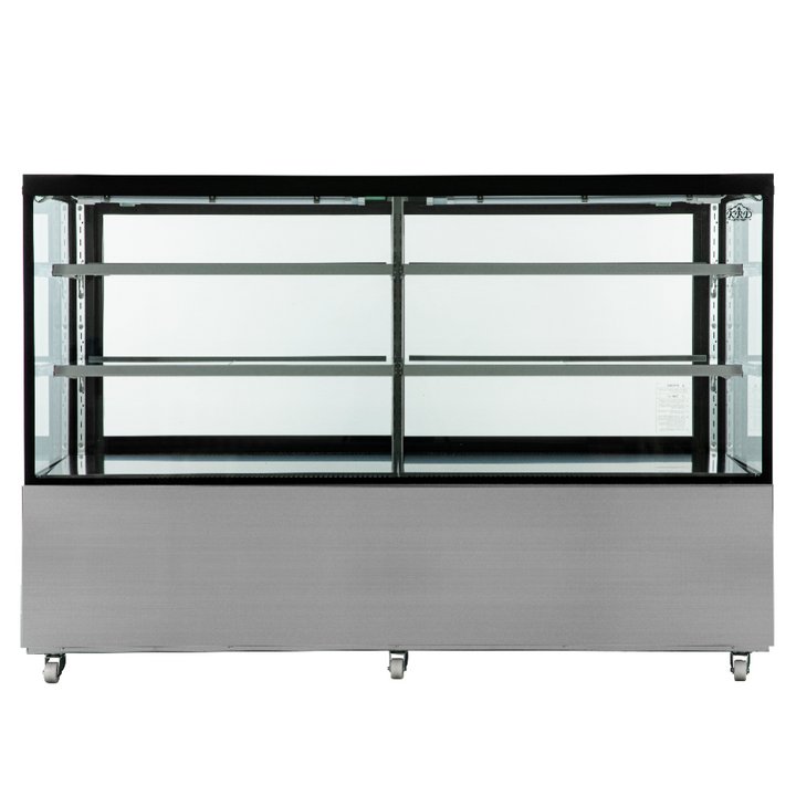 KRD 1800mm Commercial Display Merchandiser Cake Fridge 700 litres 2 shelves Stainless Steel