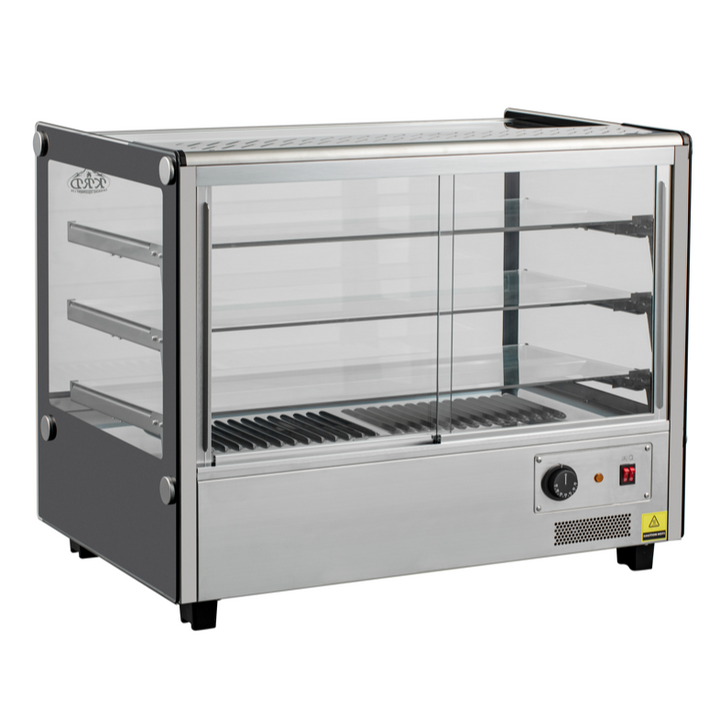 KRD Commercial 160 Litre Countertop Display Warmer 3 shelf stainless steel