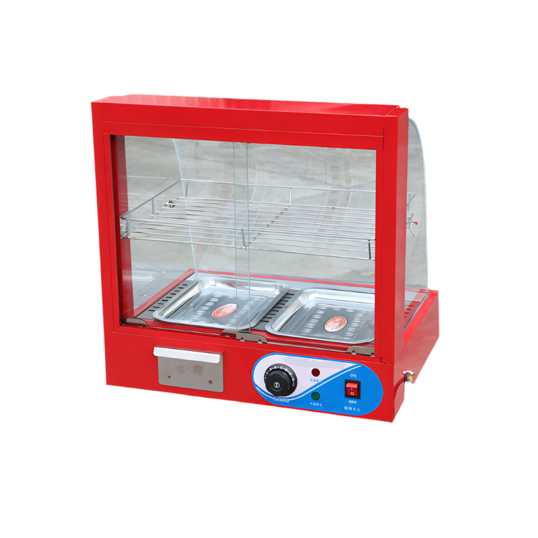 KRD Commercial 66cm Hot Display Case Pie Warmer Countertop Red CY66