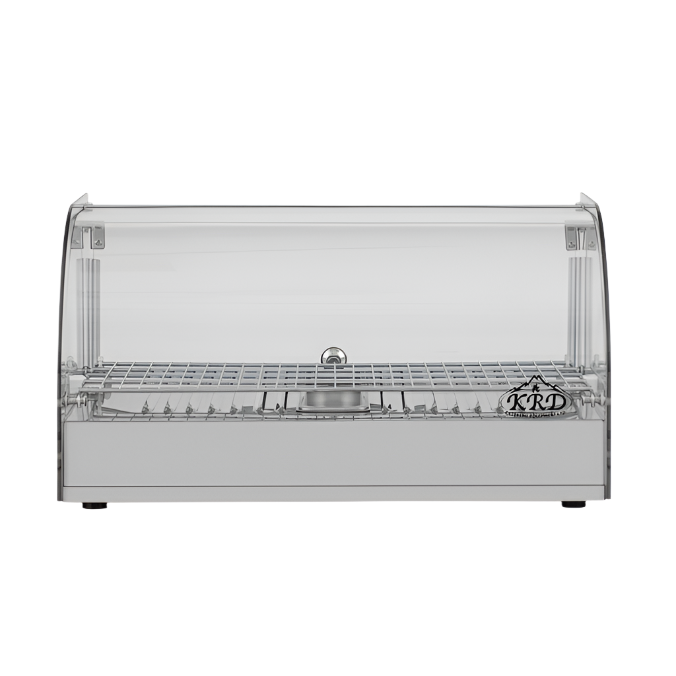 KRD Curved Front Heated Display Case 25 Litres Countertop XCR25L