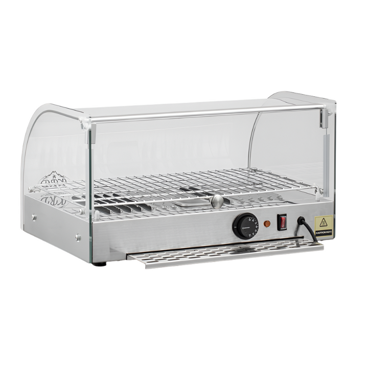 KRD Curved Front Heated Display Case 25 Litres Countertop XCR25L