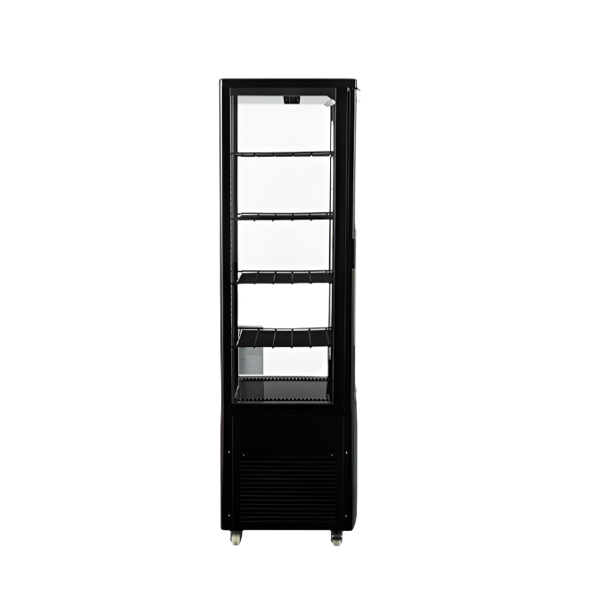 KRD Upright Commercial Glass Refrigerated Display Cooler 218 Litres 4 Shelves 1615mm Height