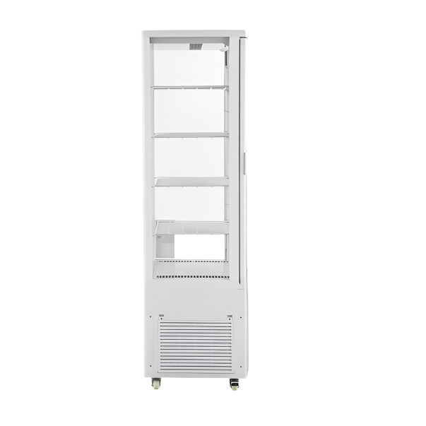 KRD Upright Commercial Glass Refrigerated Display Cooler 218 Litres 4 Shelves 1615mm Height