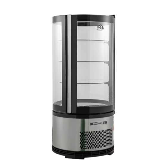 KRD Panoramic Round Display Fridge Case 100 Litres 3 Shelves 1030mm XC105R
