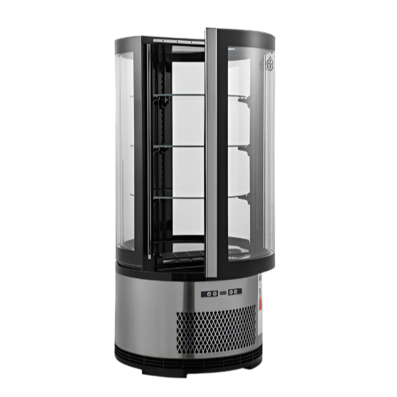 KRD Panoramic Round Display Fridge Case 100 Litres 3 Shelves 1030mm XC105R