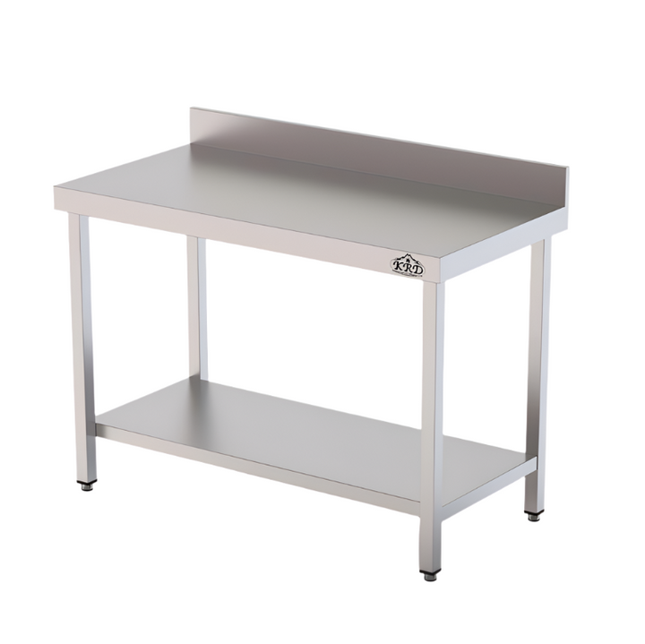 KRD Stainless Steel Work Table Bottom Shelf 1200(W)x850(H)x600(D)mm Splashback