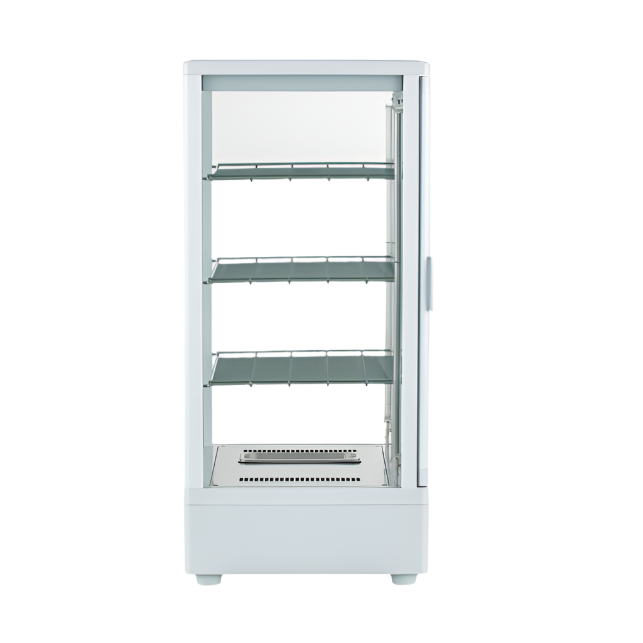 KRD Countertop Heated Display Cabinet Warmer 78 litres 3 shelves White 1 Hinged door XCR78L