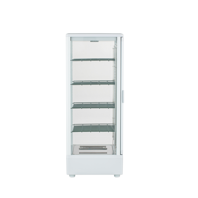 KRD Countertop Heated Display Cabinet Warmer 98 litres 4 shelves White 1 Flat door XCR98L