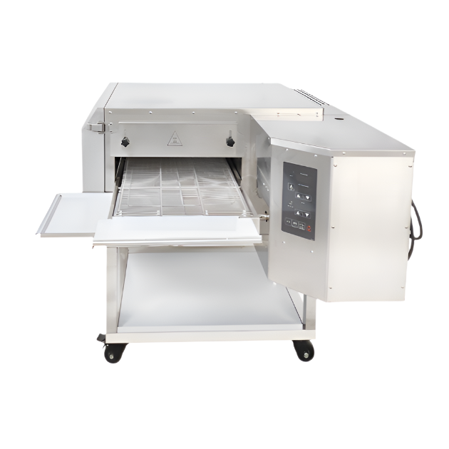 KRD Commercial Gas Conveyor Pizza Oven 20 Pizzas of 18'' Per Hour Standing Programmable LM18Q